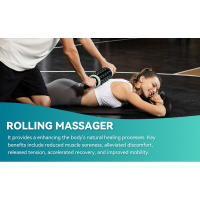 Masajeador rodante Robufit, terapia de percusión, alivio de todo el cuerpo, recuperación de tejidos profundos y músculos, base manos libres - details 2