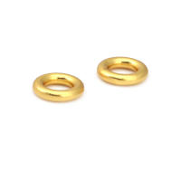 Anillo de Cierre Redondo de Brasso Dorado Mate Joyería de Alta Calidad - details 74