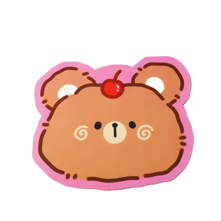 Alfombrilla antideslizante para teclado de escritorio, accesorios de decoración impermeables para ratón, oso, Animal - 1
