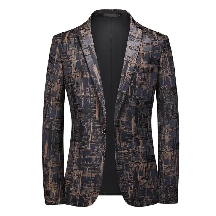 Traje de Noche Ajustado para Hombre Diseño de Patrón Personalizado Elegante y Negocios Primavera Moda Tipo de Prenda: Chaqueta Apto para: Eventos Formales - 1