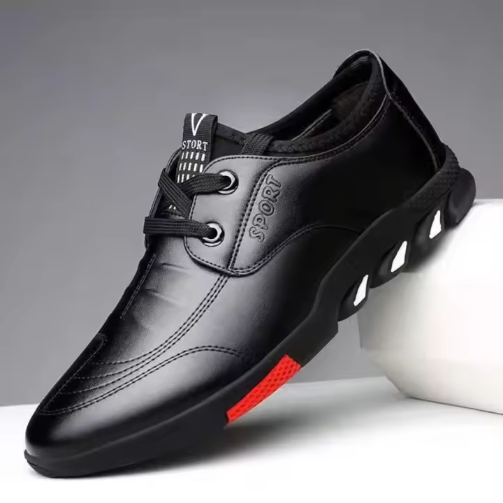 Zapatos de cuero para hombres de negocios, fondo informal, suave, antideslizante, transpirable, Primavera y otoño, nuevos - 1