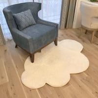 Alfombra de estilo escandinavo para habitación de niños, alfombrilla de felpa con diseño de nube blanca, 60x90cm, 1 unidad - details 2