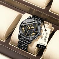 Reloj multifunción nuevo hombre a prueba de agua moda reloj de cuarzo - details 6