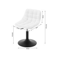 WOLTU Taburete Tocador, Silla Escritorio Ergonomica, Taburete con Respaldo, Altura Ajustable