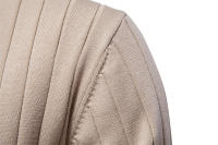 Suéter de manga larga con cuello en V para hombre, chaqueta de punto acanalada de color en contraste de moda - details 25