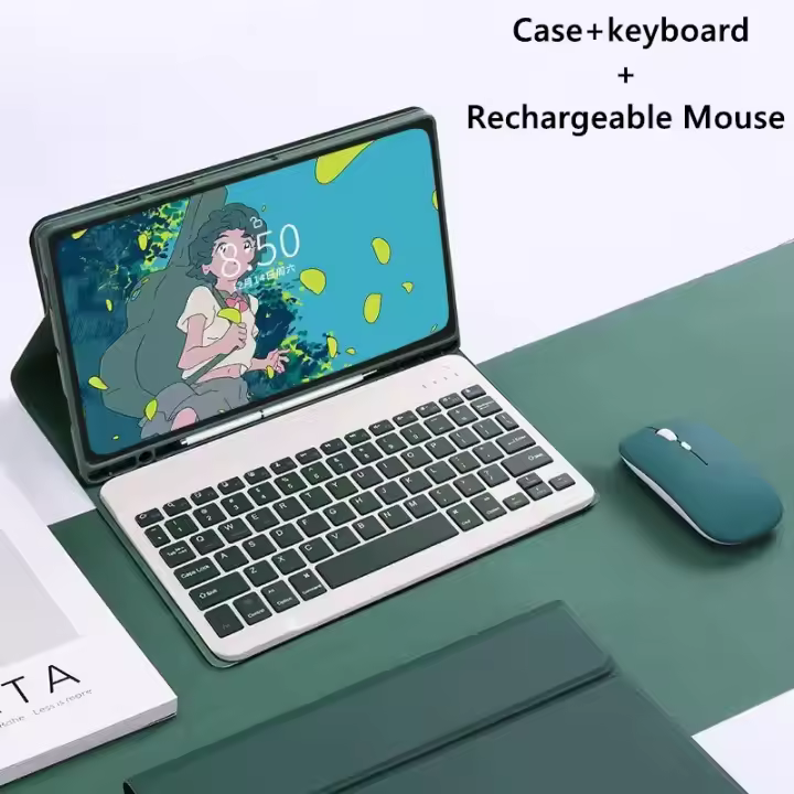 Funda magnética para tableta Samsung Tab S6 lite 10,4, teclado inalámbrico con ratón, Bluetooth, español, P610/P615/P613/P619 - 1
