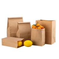 Bolsa de papel Kraft desechable para embalaje de alimentos, bolsas de película resistente al aceite, para hornear y llevar, 10/20/50 piezas - details 1