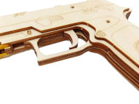 Kit de Modelo de Disparo Mecánico de Madera DIY P320 Juguete de Banda de Goma para Niños - details 12