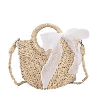 Bandolera tejida de paja para mujer, hecho a mano Bolso pequeño, bolso bohemio de playa de ratán, Verano - details 16