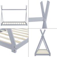 Cama para niños pequeños Cama Infantil 160 x 80cm Estructura Tipi de Madera Pino Color Pino Natural - details 28