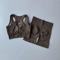 Conjunto de Yoga sin Costuras de Alta Cintura Sexy Sports Bra Pantalones de Gimnasio - details 7