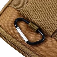 Bolsa de nailon para teléfono para hombre, bolsa de nailon para acampar, color caqui, de una/doble capa, para teléfono móvil, EDC Molle, cinturón, riñonera - details 28