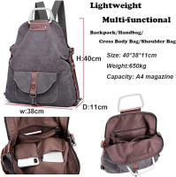 Mochila antirobo para Mujer, Bolso de Hombro Vintage, Bolso de Lona, Bandolera informal - details 7