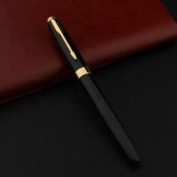 Pluma estilográfica de Metal 388 de alta calidad, papelería negra dorada para estudiantes, suministros escolares de oficina, bolígrafos de tinta de regalo - details 5