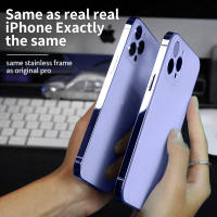 Funda de Metal de acero inoxidable para iPhone 14 Pro Max, carcasa trasera de protección de lente de glaseado, Marco De Colores primario, novedad de 2023 - details 5
