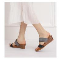 Sandalias de mujer GIOIO Zapatillas frescas para verano Tacón alto y suela gruesa Moda al aire libre - details 5