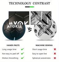 MYOKIA-Pelotas De Fútbol Para Exteriores E Interiores, Tamaño 5 - Peso Oficial De Partido, juego Con Una Construcción Duradera - details 3