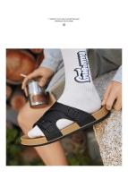 Nuevas sandalias deslizantes, zapatos planos con punta redonda, suela suave y gruesa, zapatillas en espiga, zapatillas con hebilla de cinturón para hombre - details 8