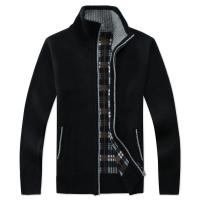 Chaqueta de Punto Gruesa para Hombres Estilo Casual de Invierno Cardigan de Lana con Cremallera Completa - details 5