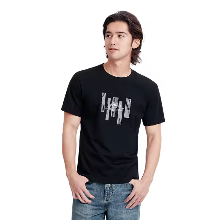 Camiseta de Algodón Puro Suave y Cómoda para Hombres Semir Manga Corta, Estilo de Comute Urban, Nueva Colección Verano 2024 - 1