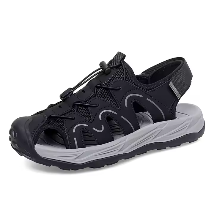 Sandalias de Cuero de Vaca Casuales de Gran Tamaño Zapatos de Playa de Verano para Hombres - 1