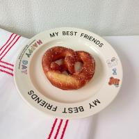 Celebridad de Internet plato de cerámica de alto valor estilo coreano ins plato de postre de crema retro plato de desayuno plato de pasta occidental - details 4