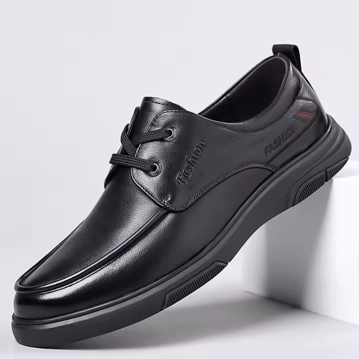 Zapatos de cuero casuales de gran tamaño de primavera zapatos de cuero genuino de los hombres con cordones zapatos de cuero de los hombres de suela blanda zapatos individuales diarios zapatos de los hombres de piel de vaca de primera capa - 1