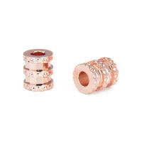 Gran Espaciador de Cilindro de Latón Dorado de 18K Accesorios para Hacer Pulseras - details 65