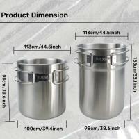 Olla al aire libre de los utensilios de cocina, taza determinada del café 2pcs con las tapas de ventilación, taza que acampa del acero inoxidable 304 - details 2