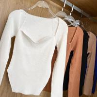 Suéter de Manga Larga con Cuello Cuadrado para Mujer Jersey de Punto para Primavera y Otoño - details 37