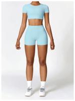 Pantalones cortos de Yoga para mujer, mallas de cintura alta de Color sólido, suaves, ajustados, deportivos, de compresión - details 24