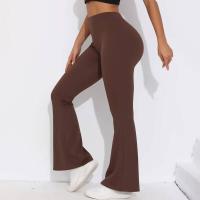 Pantalones acampanados con cintura en V, leggings de yoga de secado rápido de cintura alta, pantalones deportivos de pierna ancha para Fiess - details 1