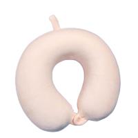 1 Almohada de respaldo de espuma viscoelástica en forma de U para protección del cuello, soporte para el cuello y la espalda para dormir sofá cama almohada de viaje para el hogar 30x30 cm (color carne) - details 1