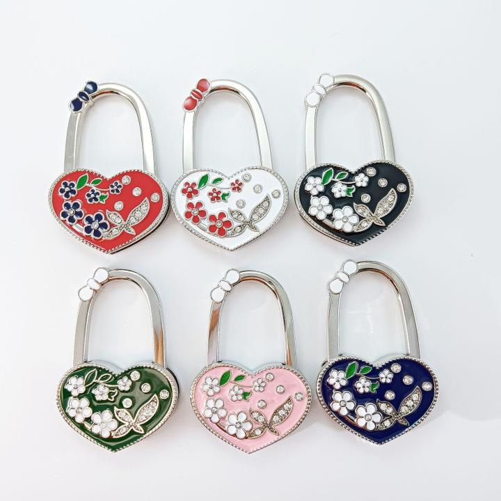 Ladies Pink Bright Love Bag Pendant Handbag Hook Birthday Gift