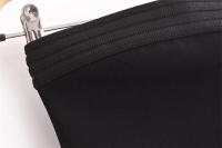 Vestido negro elegante de , elástico, sin espalda, escote asimétrico, sin tirantes, moda para mujer - details 6
