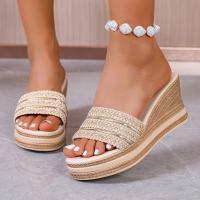 Sandalias de Verano para Mujer de Estilo Coreano y Japonés Suela Gruesa, Punta Abierta, Tacón Grueso, Antideslizante para Interiores, Exteriores, Playa - details 0