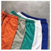 Stock Pantalones cortos de playa Pantalones cortos para correr de poliéster Pantalones cortos de traje de baño bordados para hombres Tejido casual ligero - details 5