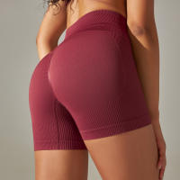 Nessaj-pantalones cortos de Yoga sin costuras para mujer, Shorts deportivos de cintura alta, trajes de entrenamiento para Athleisure, Fitness, levantamiento de cadera, ropa de gimnasio - details 2