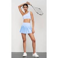 Sujetador deportivo de hombro, sujetador de yoga sin costuras con bordes festoneados, adecuado para ropa deportiva de mujer, gimnasio, correr, fitness - details 3
