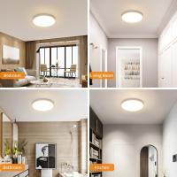 Goeco Lámpara de Techo LED Moderna 24W, IP44 Plafón de Techo Impermeable para Baño, 4500K Luz Natural para Sala de Estar, Dormitorio, Cocina, Comedor, 2160LM Iluminación Interior de Diseño Nórdico Sencillo, Lámpara Redonda Diá 30CM, Blanco, 220V - details 6