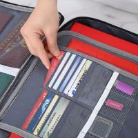 Bolsa de documentos impermeable y resistente al fuego, multicapa con cerradura, funda portátil para pasaporte, cierre de cremallera, maletín para archivos con asa cómoda - details 2