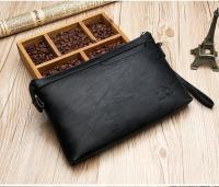 Bolso de mano de negocios con diseño de marca a la moda, bolsos tipo sobre de cuero PU de alta calidad, cartera de viaje informal para hombre, bolsillo para teléfono móvil - details 4