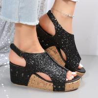 Elegantes sandalias de cuña de tacón alto para mujer, zapatos de moda, verano - details 2
