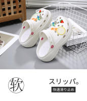 Zapatos perforados de suela gruesa para mujer, zapatos de jardín huecos transpirables, sandalias luminosas DIY para vadear el agua de verano - details 19