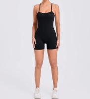 Traje deportivo de secado rápido de color sólido, cómodo para correr, pedalar, mango sin mangas de yoga - details 6