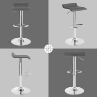 Taburetes de Cocina Giratorios 360° Altura Ajustable con Reposapiés Taburetes Altos con Asiento PVC para Comedor, Salón y Cafetería Negro+Negro - details 33