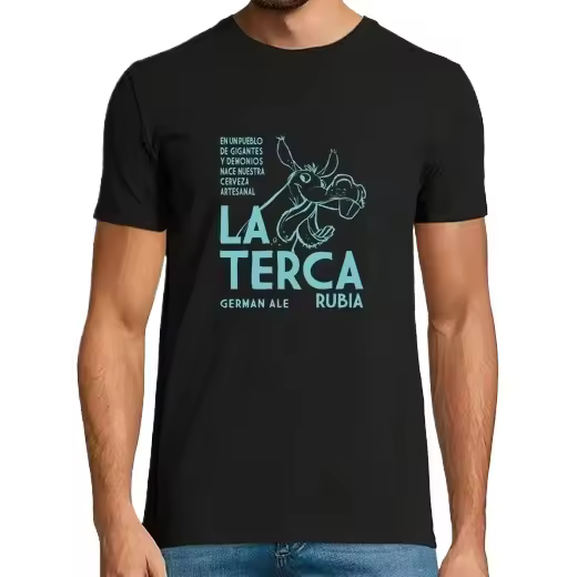 La Terca - Birra Rubia, Alemana elaborada en Mallorca Camisetas CERVEZA,Pack Regalo Camiseta Personalizada - 1
