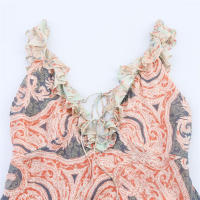 🧡 🧡 🧡 Vestido plisado de manga corta con cuello en V - details 3