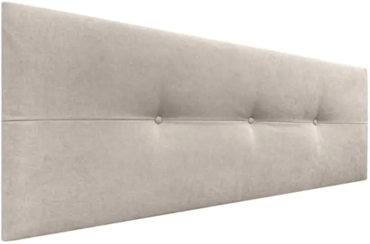 Cabecero de polipiel o tela, cabeceros tapizados, cama de lujo (tela beige, 150 cm (camas 150/160)) - 1