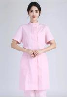 Bata de laboratorio blanca, uniforme médico femenino de manga corta/larga, uniforme de laboratorio de algodón, traje de trabajo para salón de belleza y farmacia - details 16